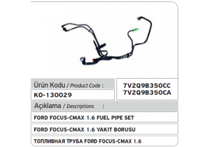 7V2Q9D350CC 7V2Q9D350CB 1518068 1550805 Ford Fiesta 1.6 TDCi Yakıt Borusu 